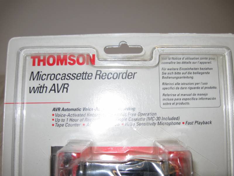 Dictaphone Micro cassette recorder Thomson - Photo, audio & vidéo