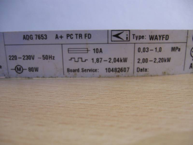 WHIRLPOOL ADG7653 A+ PC TR FD DISPENSER